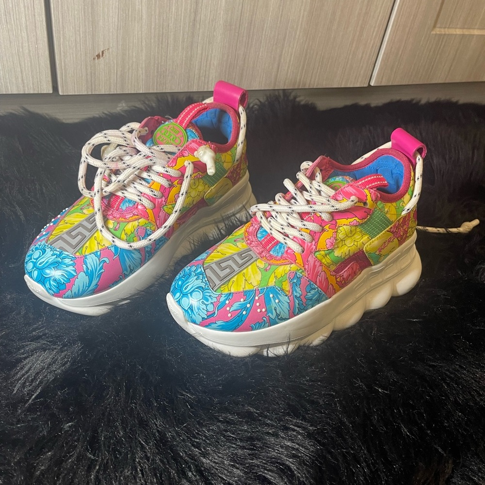 Versace Floral Chain Reaction Sneakers